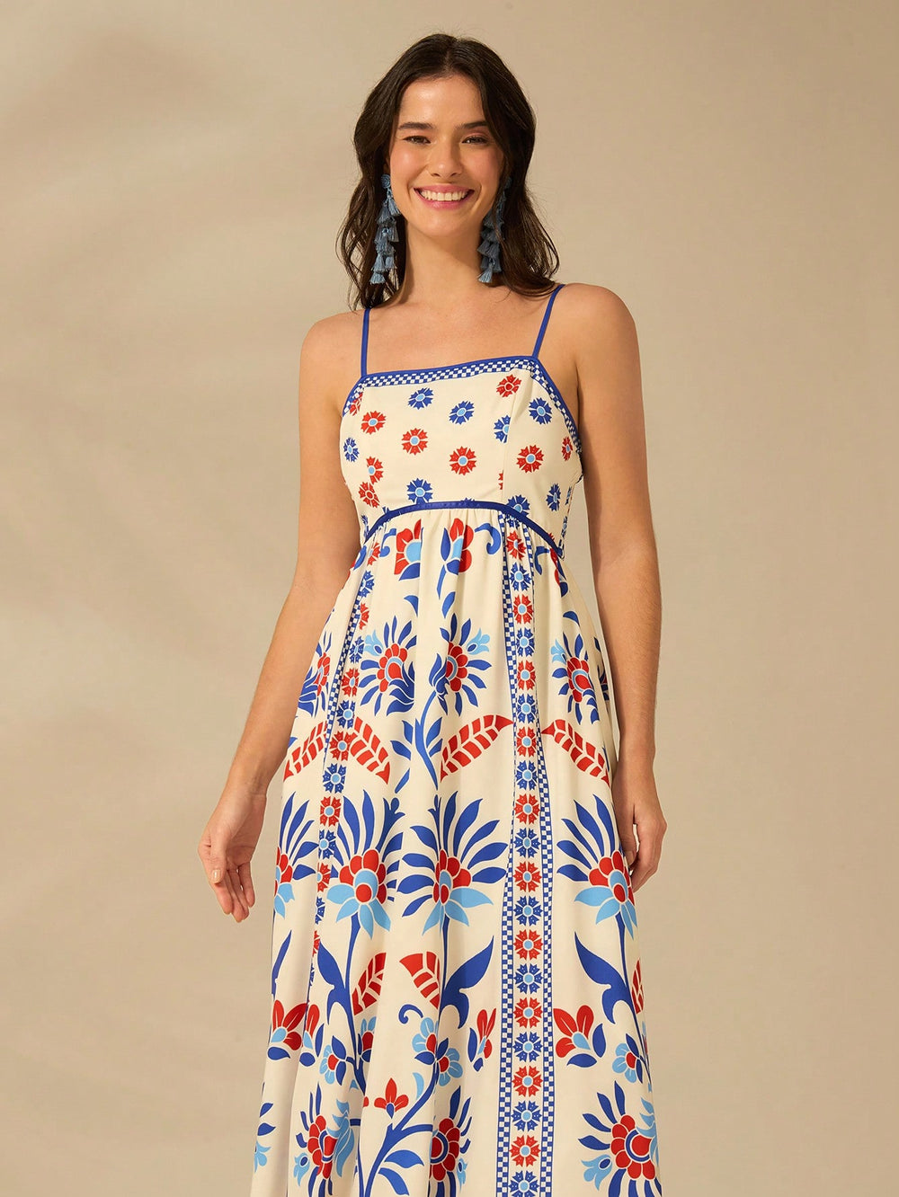 Floral Strappy Maxi Dress