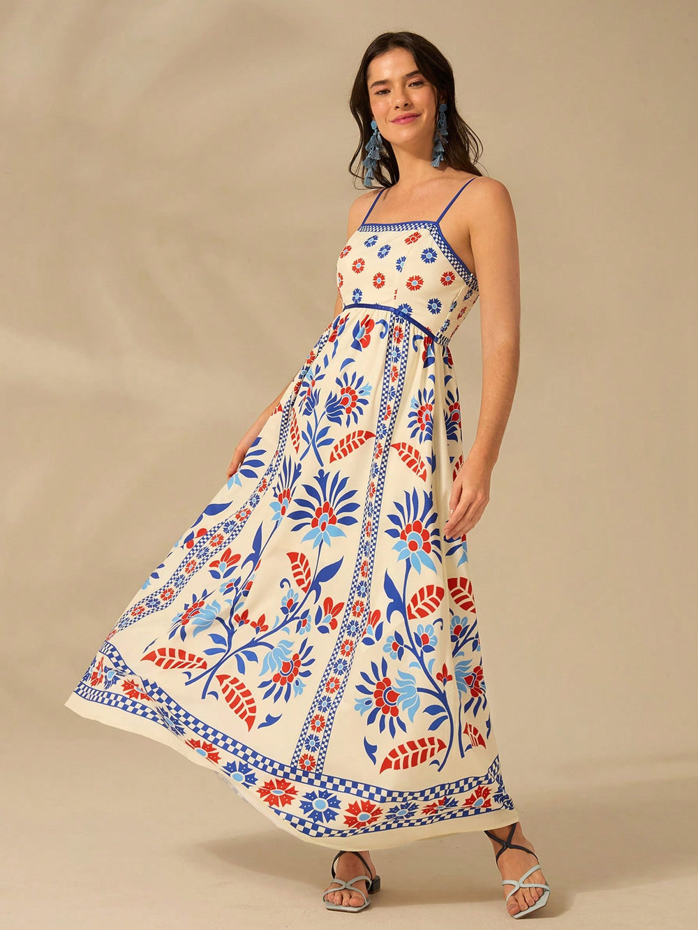 Floral Strappy Maxi Dress