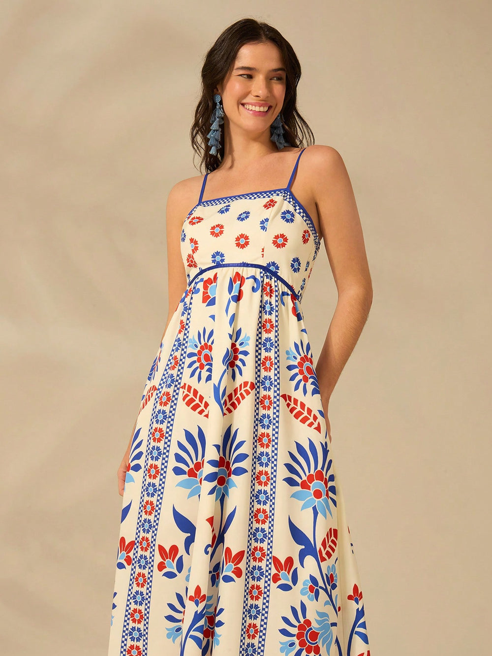 Floral Strappy Maxi Dress